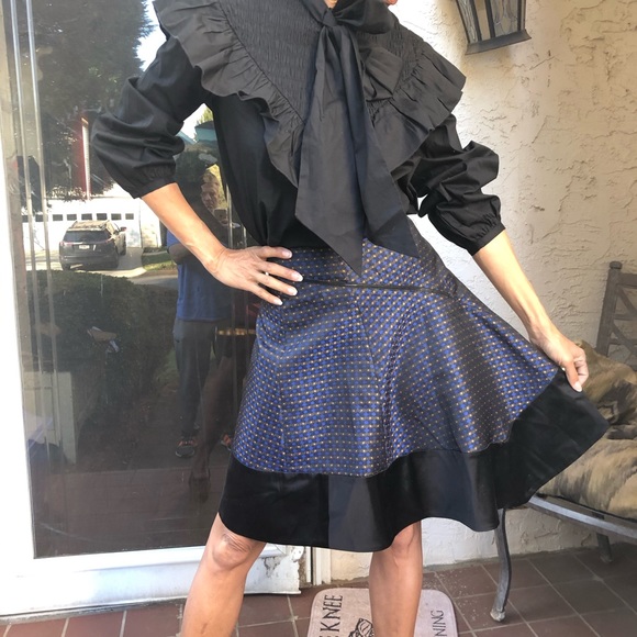 Elizabeth James asymmetric zipper print skirt full - Picture 2 of 7